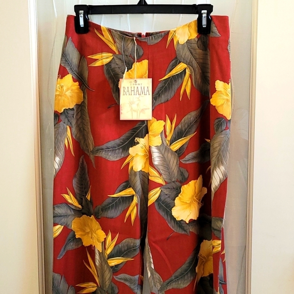 NWT Tommy Bahama Silk Red Apple Pant